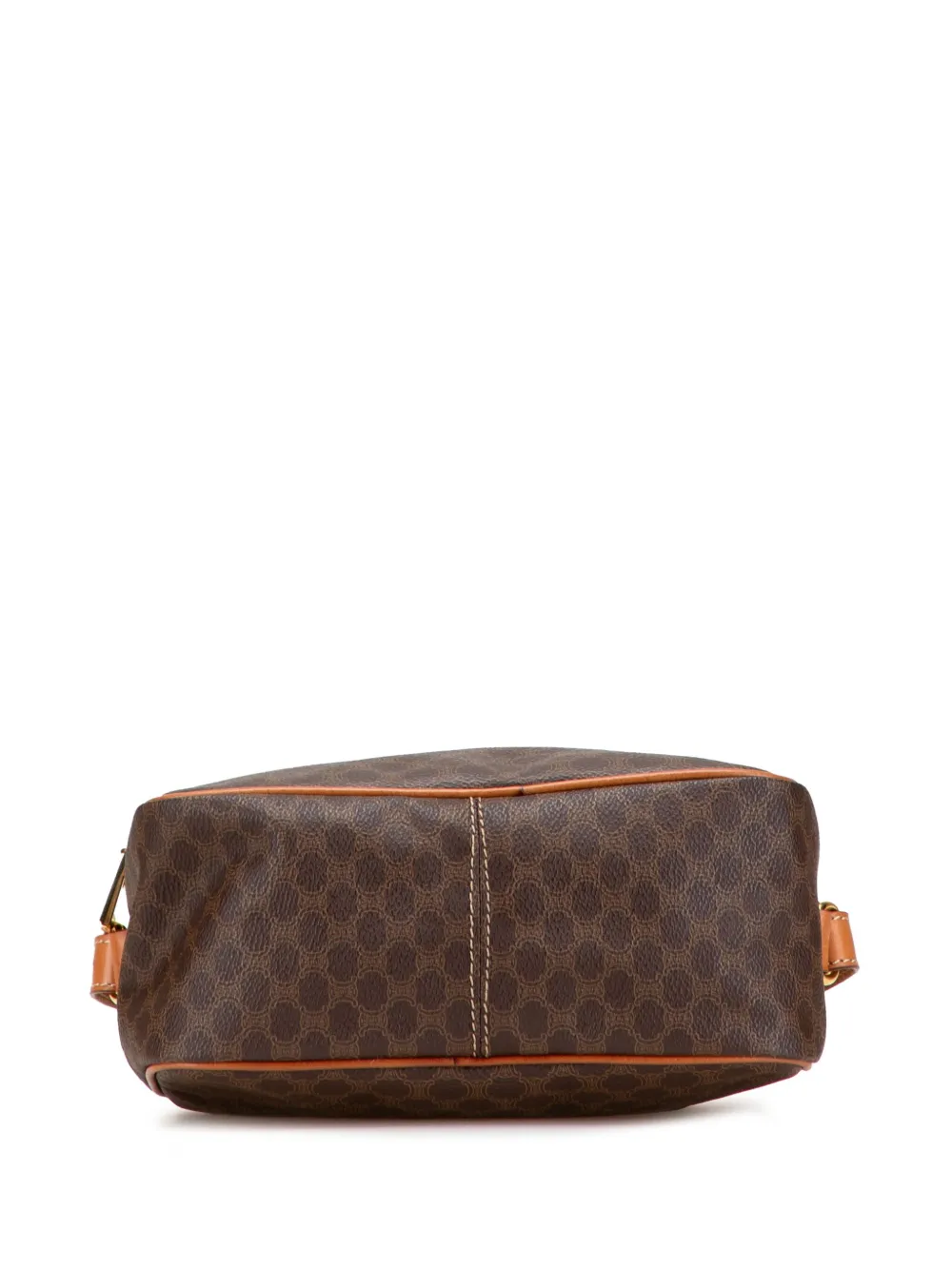 Pre-owned Celine 1996 Macadam Coated Canvas Satchel In Brown