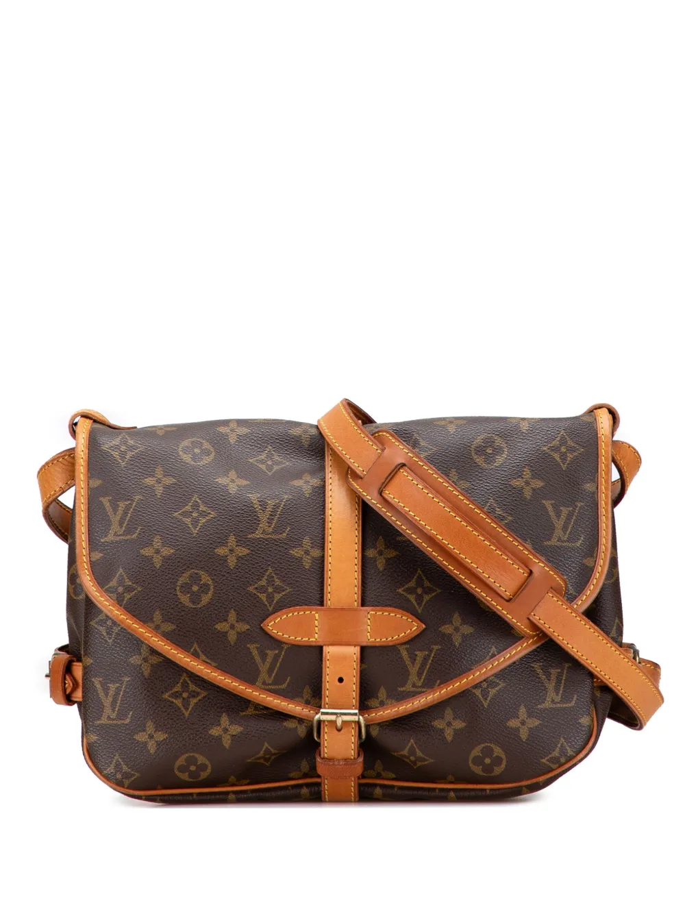 Louis Vuitton Pre-Owned 1993 Monogram Saumur 30 crossbody bag - ブラウン Louis Vuitton Pre-Owned 1993 Monogram Saumur 30 crossbody bag - ブラウン