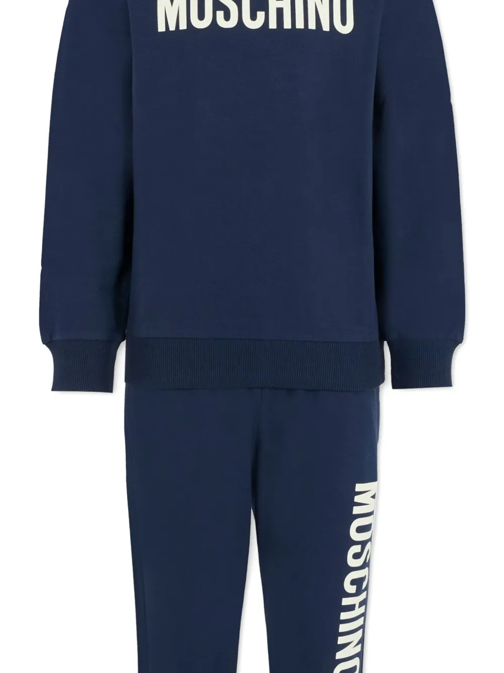 Moschino Kids Trainingspak met logoprint Blauw