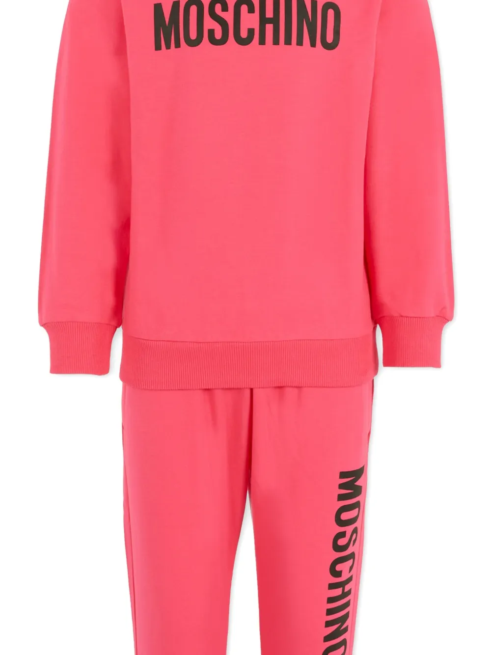 Moschino Kids Trainingspak met logoprint Roze