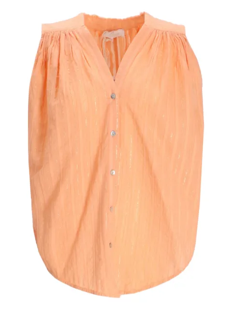 Devotion Iris metallic-striped sleeveless blouse