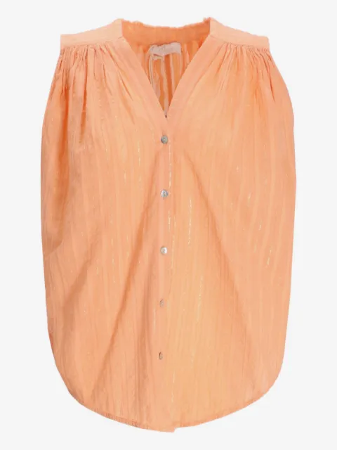 Devotion Iris metallic-striped sleeveless blouse