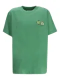 FARM Rio coconut-embroidered cotton T-shirt - Green