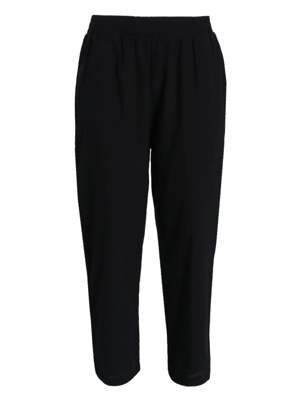 Devotion elasticated-waistband cotton trousers | Black | Image 1