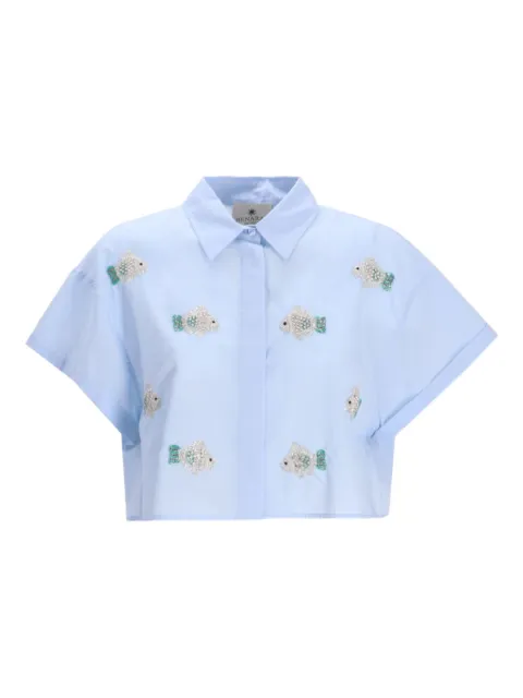 Benaras By Citrus embellished-fish shirt