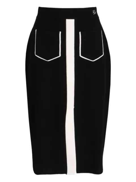 Karl Lagerfeld centre-seam midi skirt
