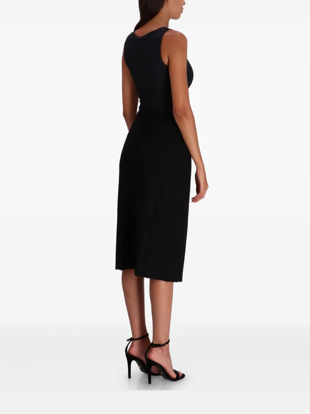 Karl Lagerfeld Centre-seam Midi Skirt In Black