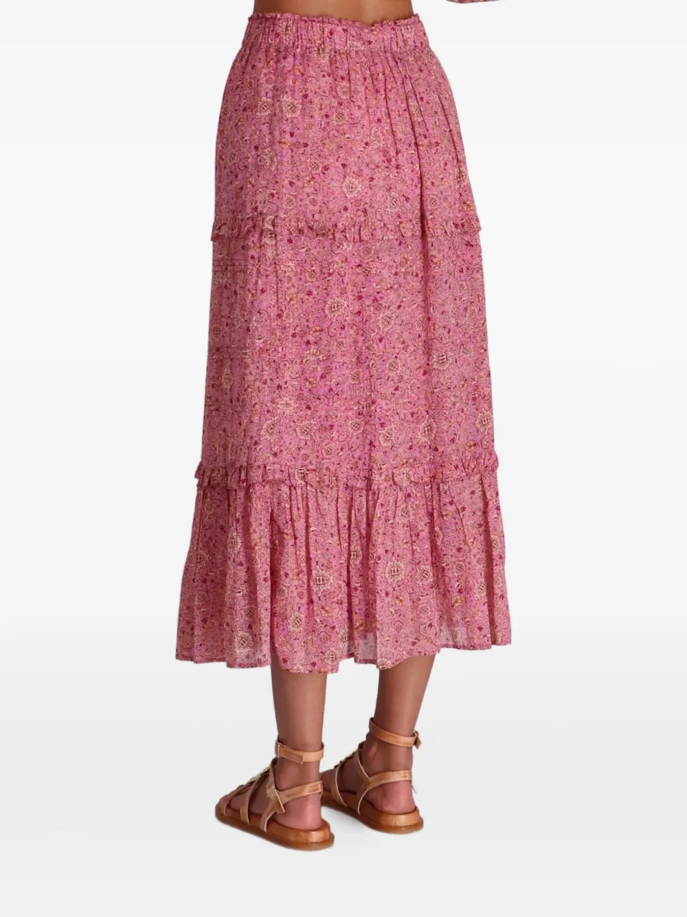ISABEL MARANT Maxi-rok met ruches - Roze