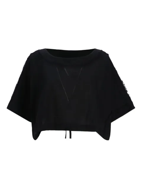 Devotion Kaliopi frayed-edge cotton top