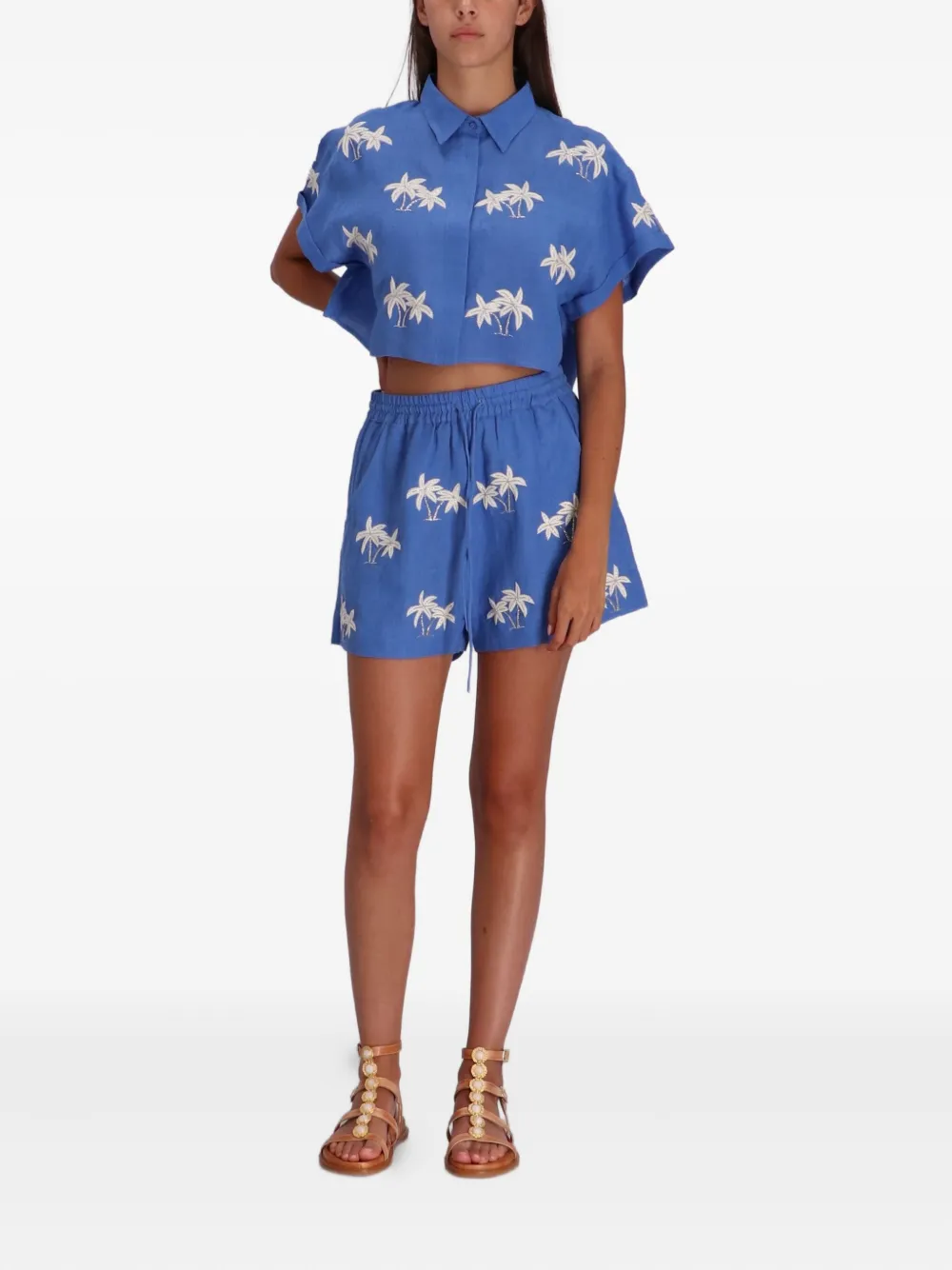 Benaras By Citrus chemise en lin à motif palmier | Chemises | Image 2