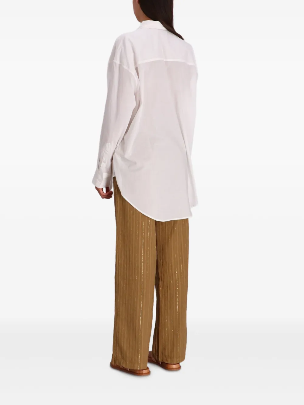 Benaras By Citrus Turtle-detail Shirt In White