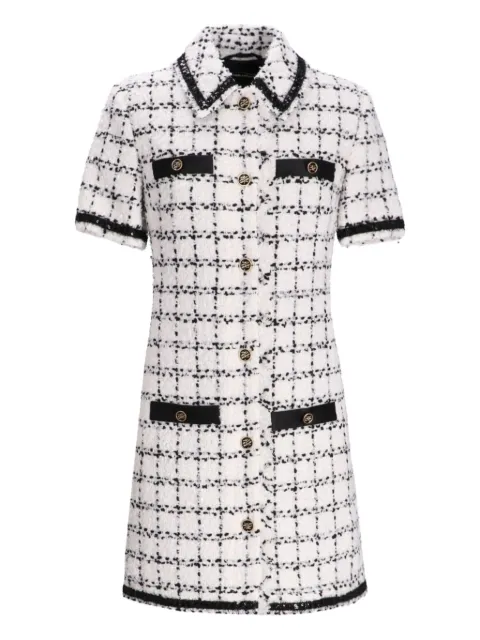 Karl Lagerfeld vestido corto manga corta con motivo de cuadros