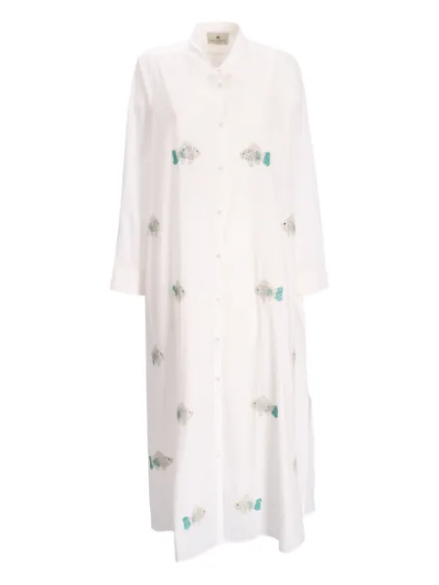 Benaras By Citrus embroidered fish shirt dress