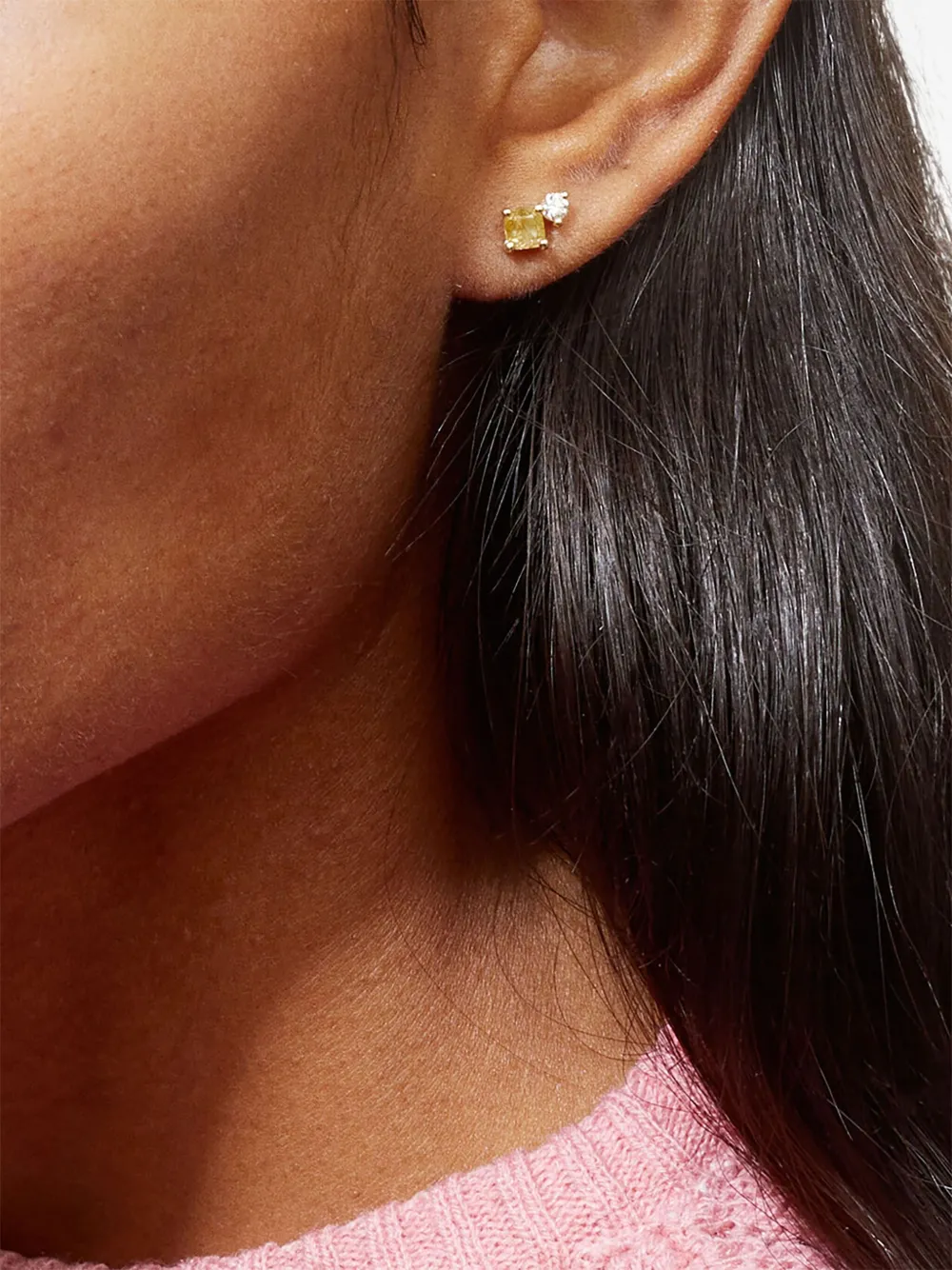 18k Yellow Gold Aurore Diamond Earring
