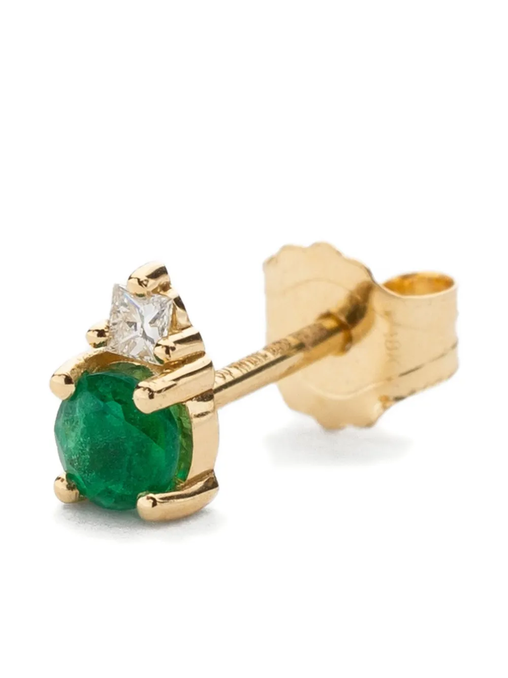 We by WHITEbIRD 18K yellow gold Aurore emerald and diamond earring | Image 2