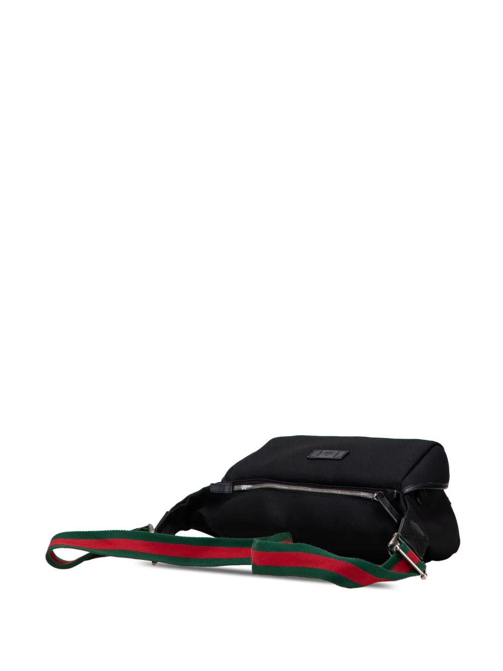 Pre-owned Gucci 2000-2015 Techno Canvas Web Belt Bag In Black
