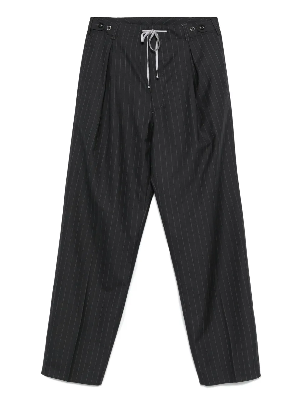 Maison Margiela ストライプ ドローストリングパンツ - グレー Maison Margiela ストライプ ドローストリングパンツ - グレー