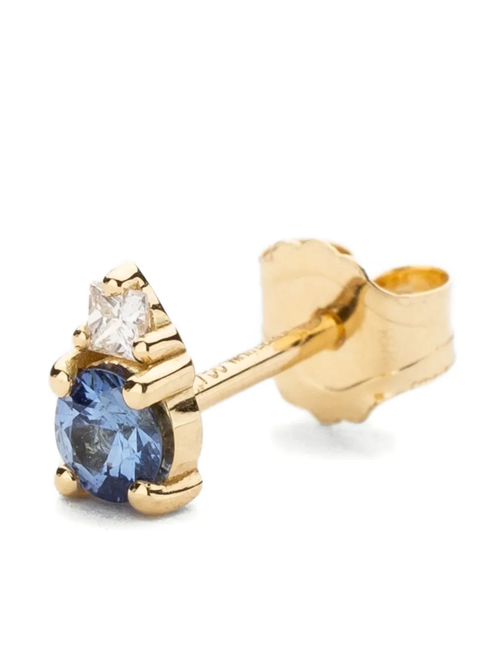 We by WHITEbIRD 18K yellow gold diamond and sapphire earring | Image 2