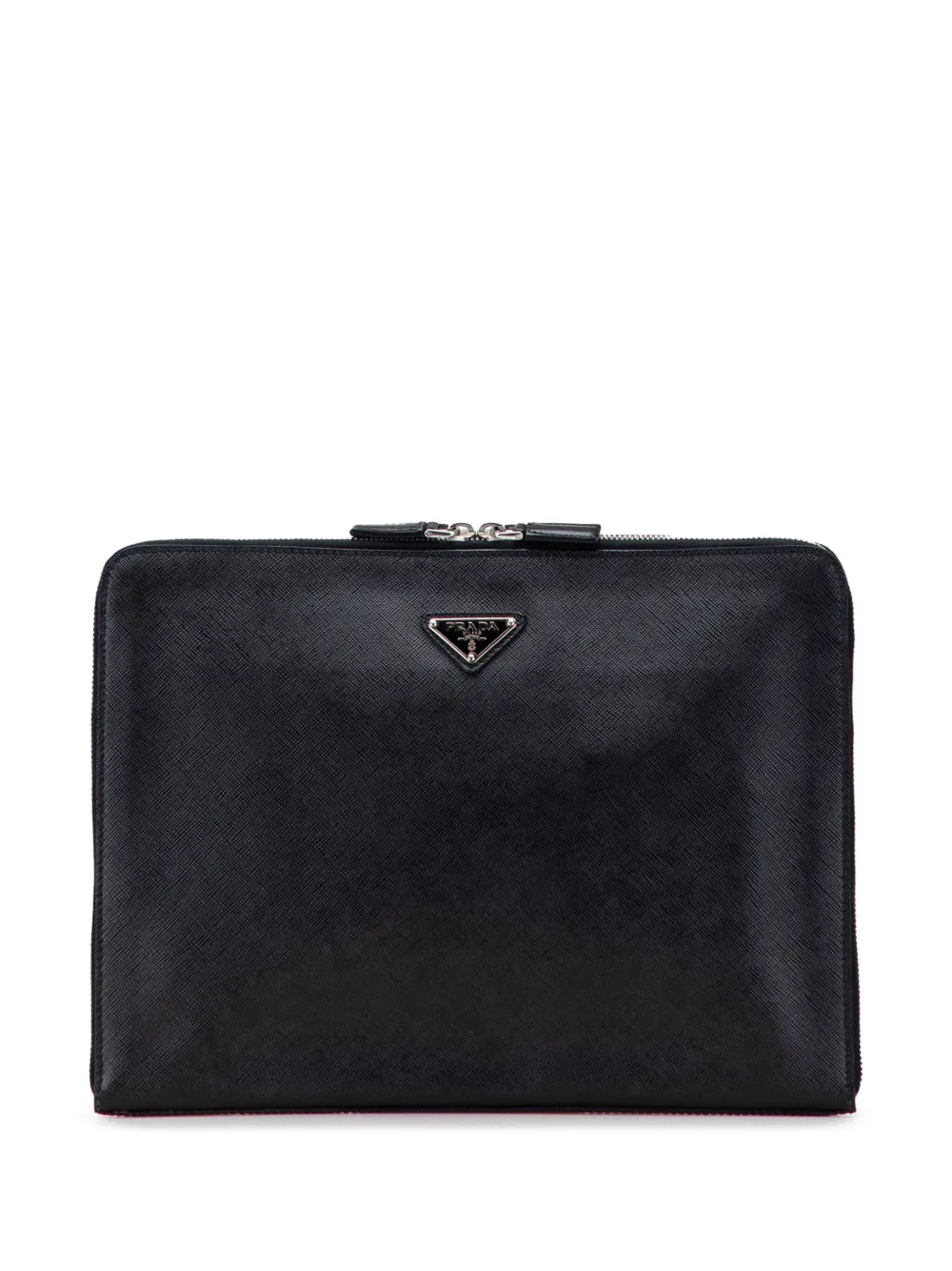 Prada Pre-Owned 2013-2025 Saffiano Document Holder clutch bag - ブラック Prada Pre-Owned 2013-2025 Saffiano Document Holder clutch bag - ブラック