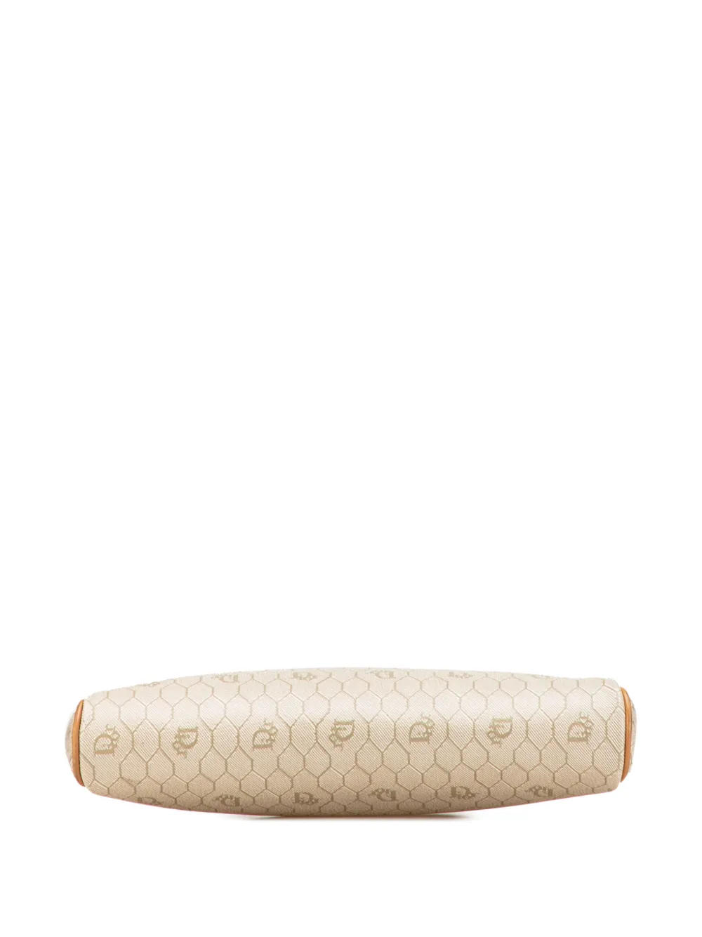 Pre-owned Dior 20th Century Honeycomb Coated Canvas Clutch Bag In Brown