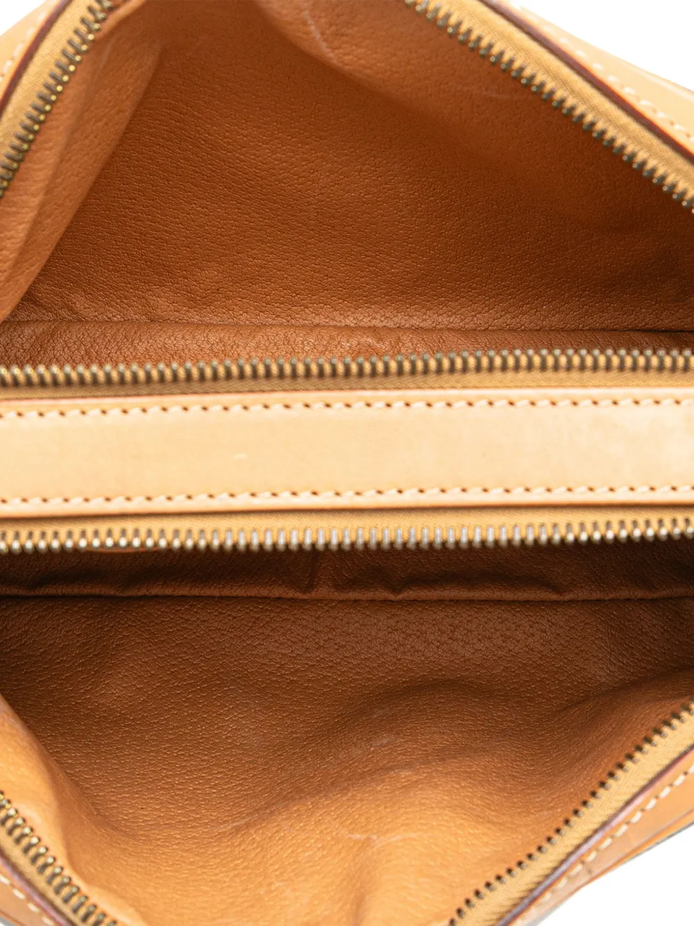 Pre-owned Celine 2014 Macadam Coated Canvas Crossbody Bag In Brown