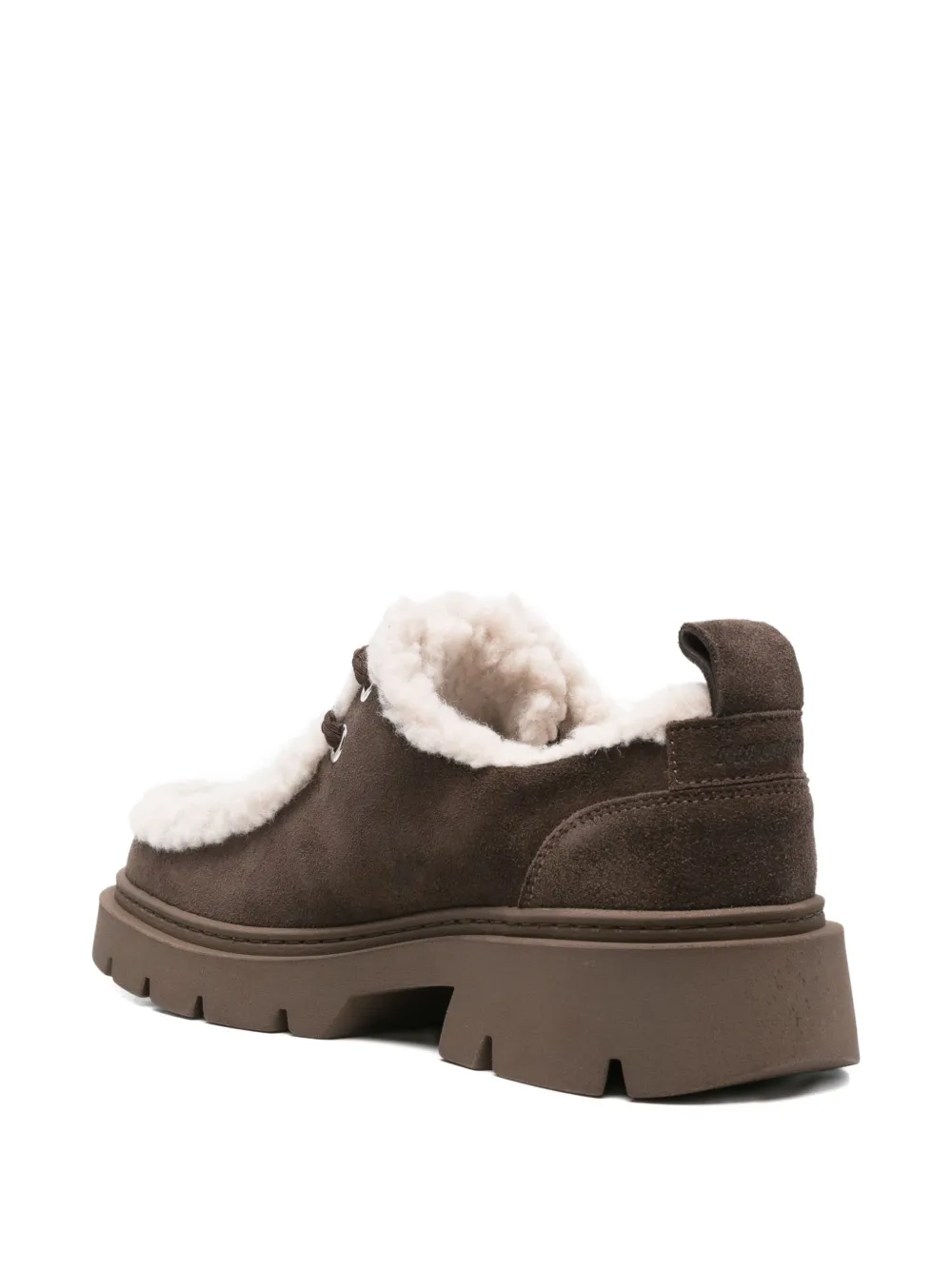 Inuikii Mocabee Curly derby schoenen met lammy afwerking Bruin