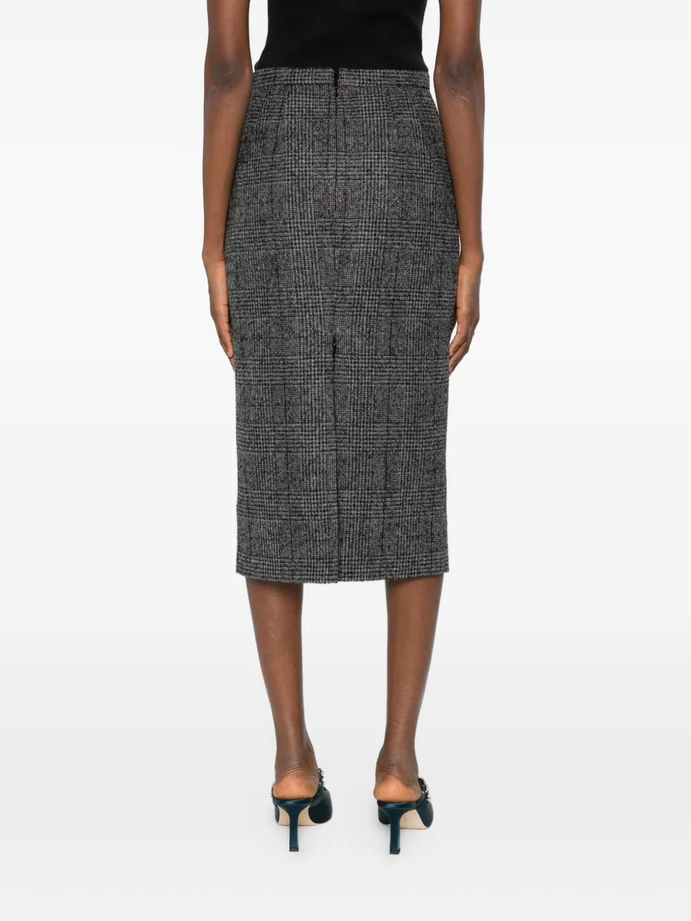 N°21 Checked Skirt In Gray