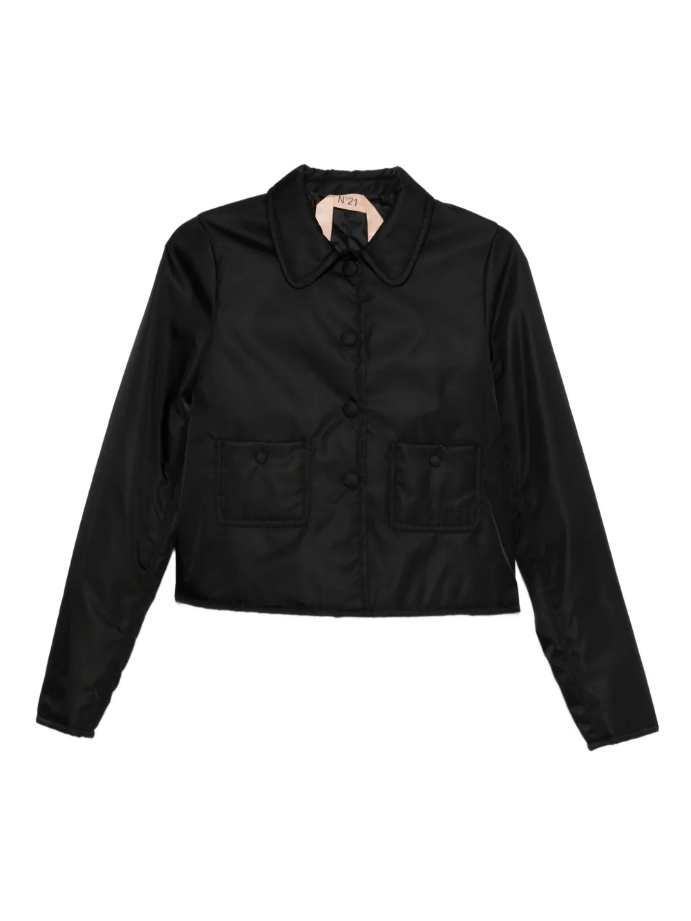 Nº21 patch-pocket collared jacket | Black | Image 1