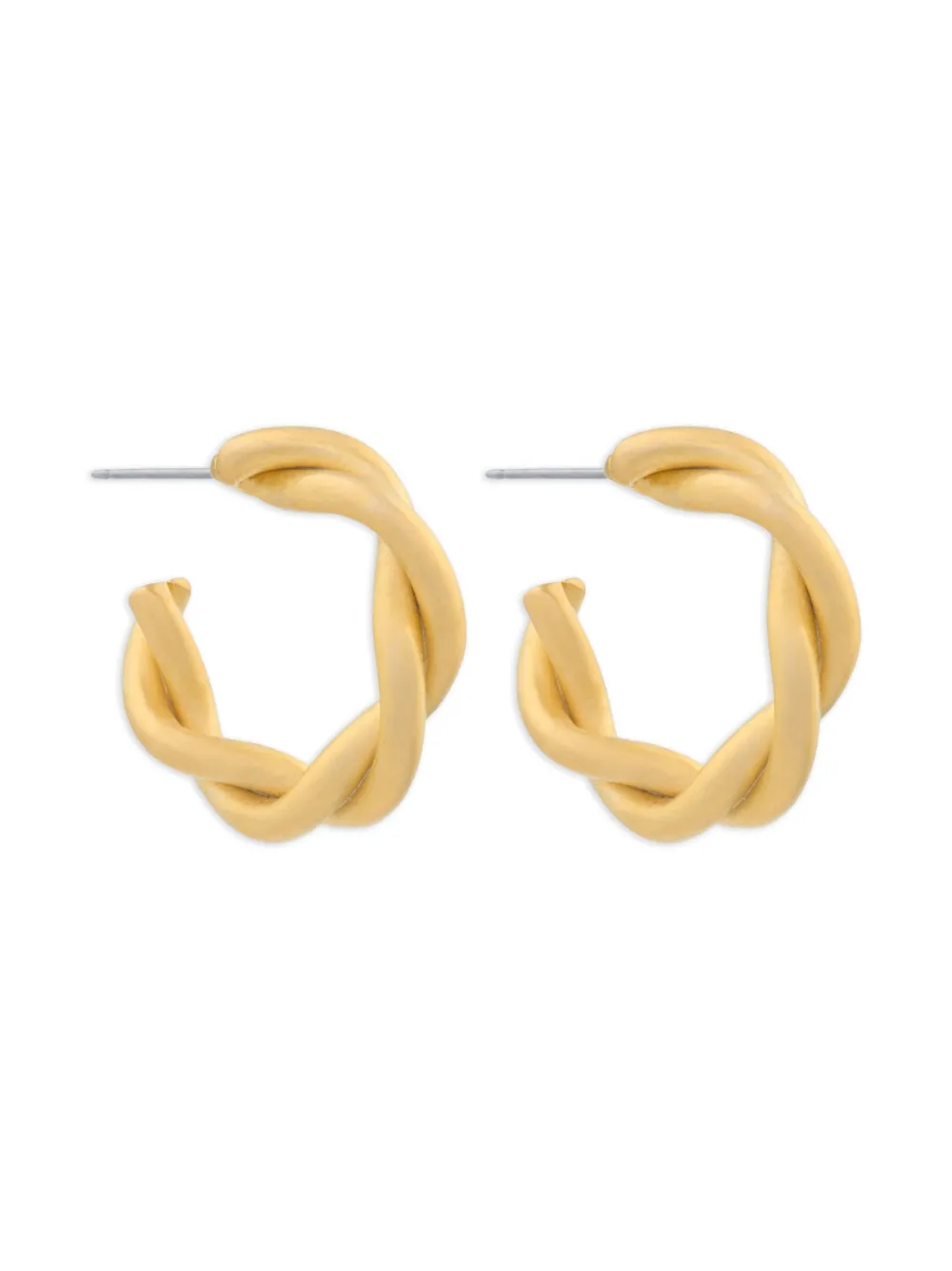 Susan Caplan Vintage 1980s twisted hoop earrings | Gold | Image 1