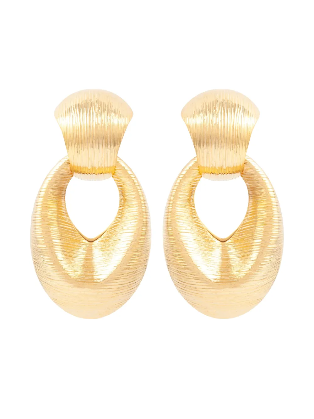 Susan Caplan Vintage 1980s door-knocker earrings | Gold | Image 1