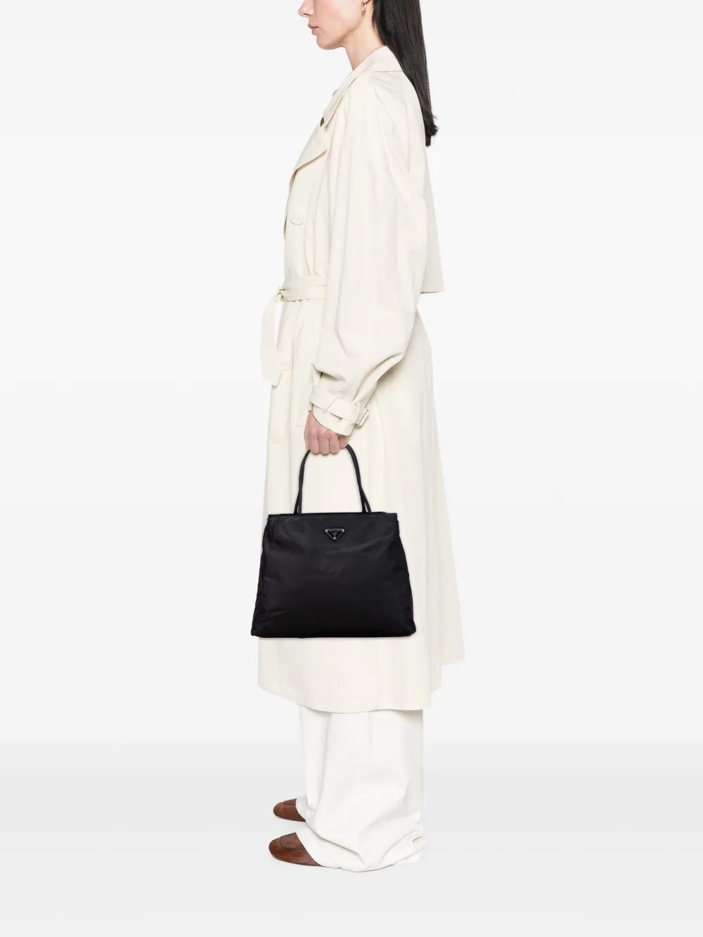 Pre-owned Prada 2000-2013 Tessuto City Tote Bag In Black