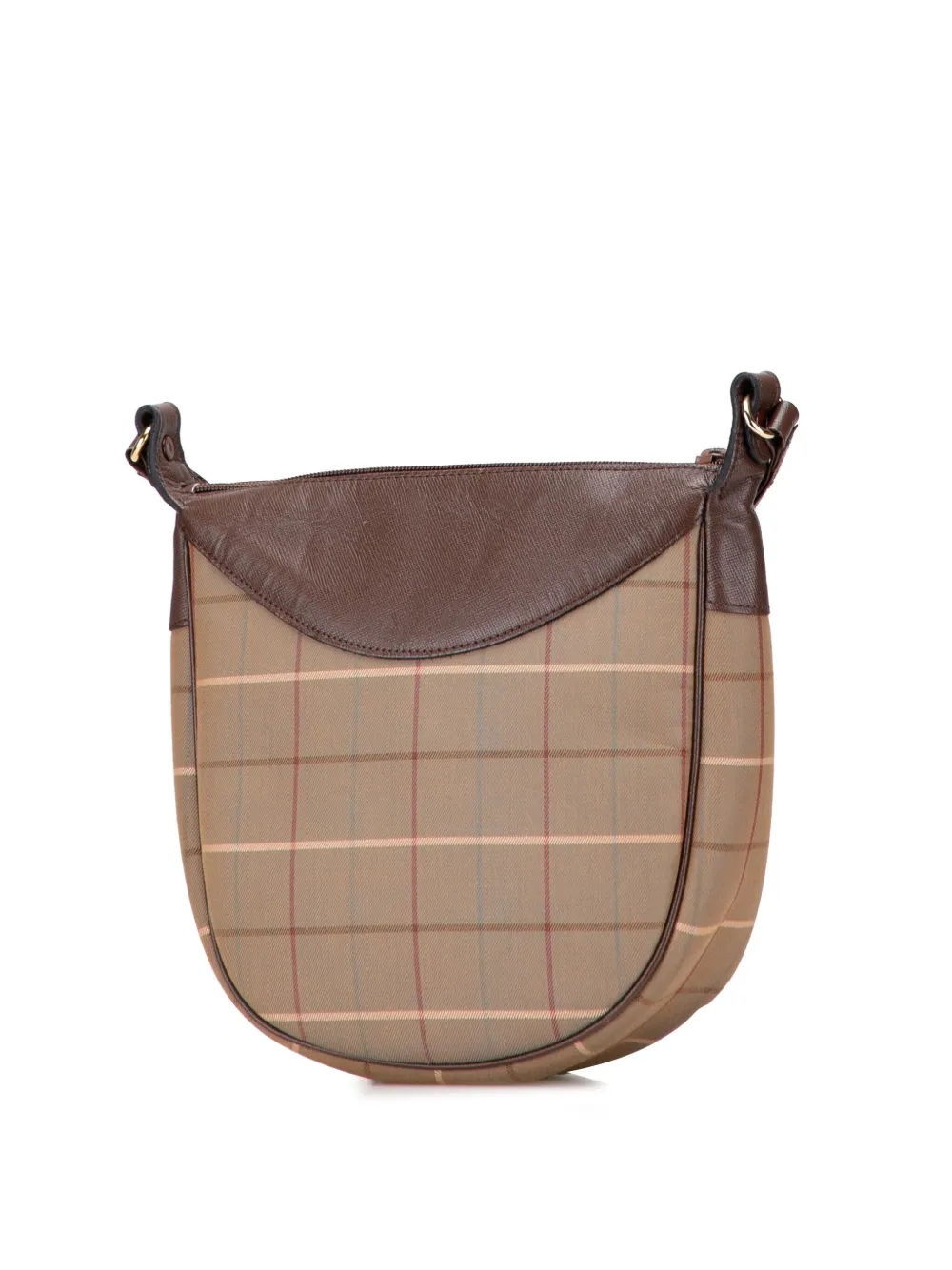 Pre-owned Burberry 20th Century Vintage Check Canvas Crossbody Bag In Brown