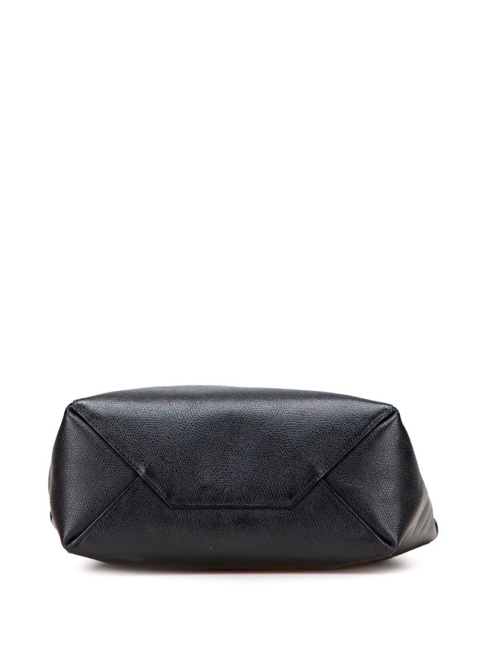 Pre-owned Celine 2015 Small Grained Calfskin Vertical Cabas Satchel In Black