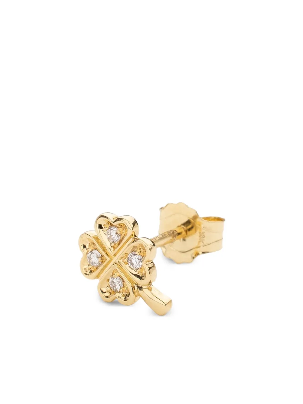 We by WHITEbIRD 18K yellow gold Clover diamond earrings - Oro