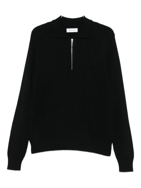Ernest W. Baker cable-knit zip-front sweater
