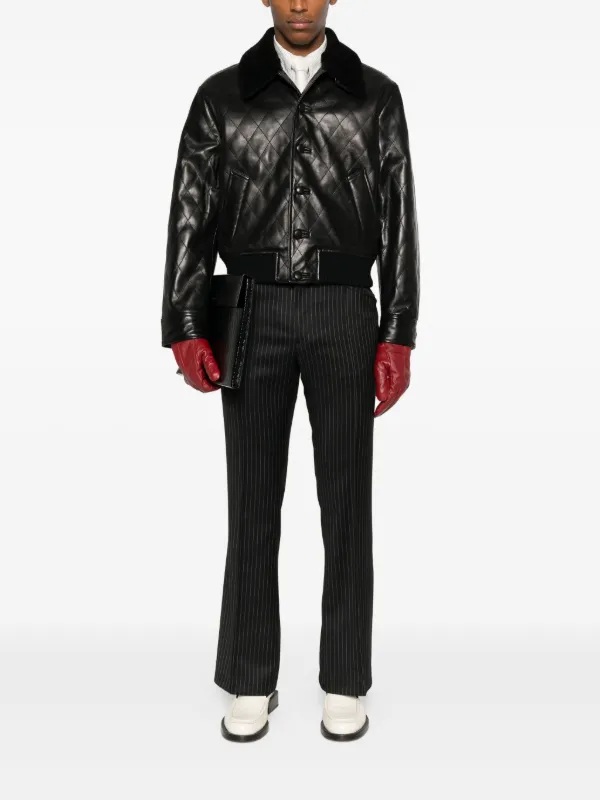 Ernest w baker キルティングレザージャケット Ernest W. Baker キルティング レザージャケット | ブラック