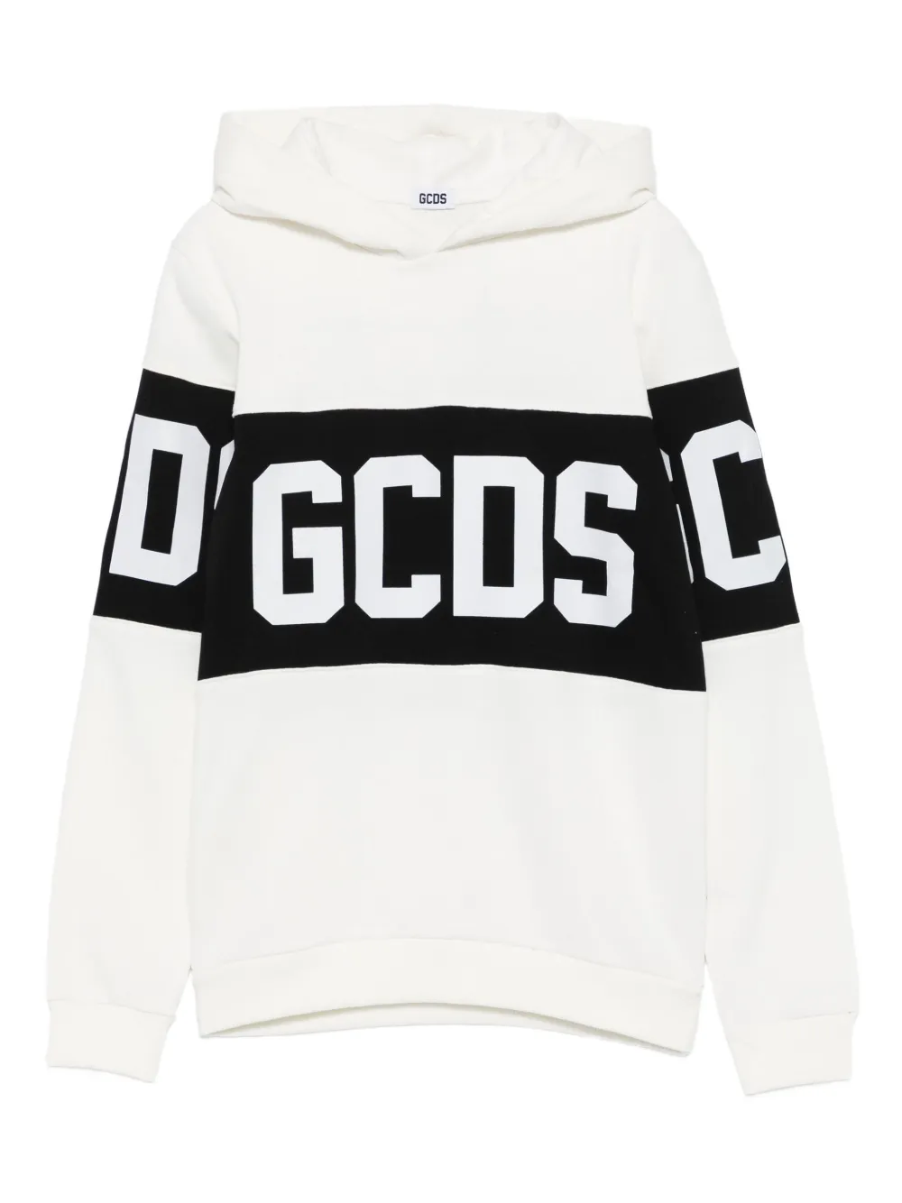 Gcds Kids logo-band hoodie | White | Image 1