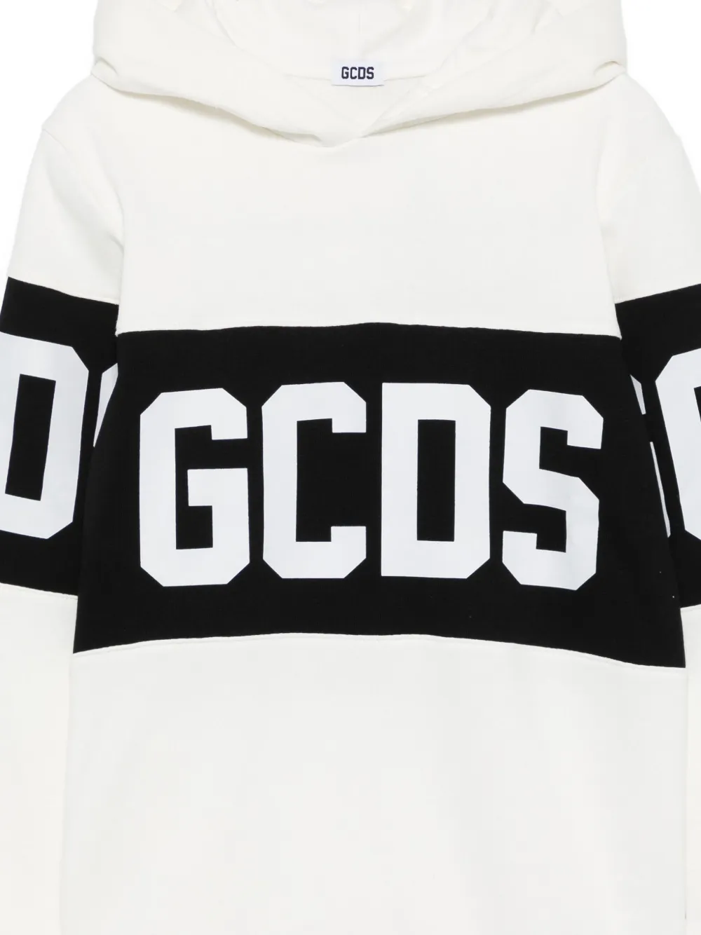 Gcds Kids Hoodie met logoband Wit