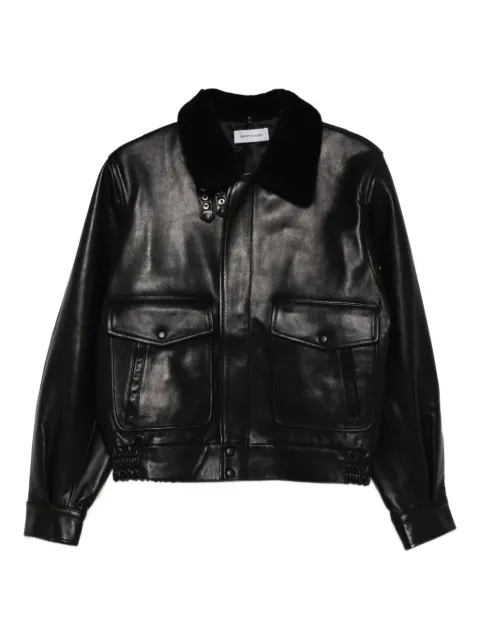 Ernest W. Baker flap-pocket leather jacket