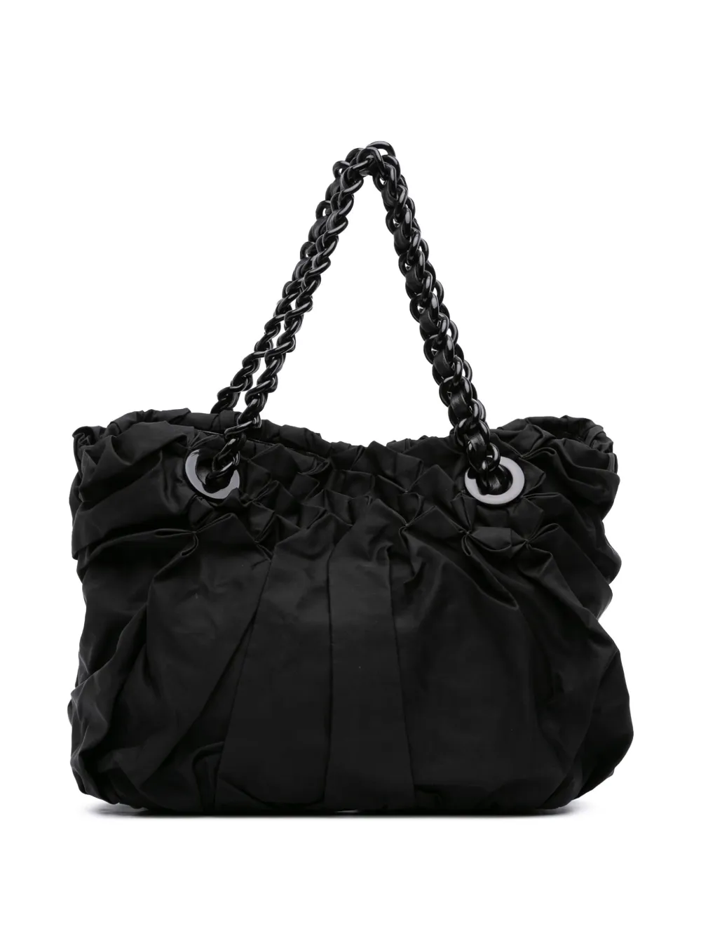 Prada Pre-Owned 2013-2025 Tessuto Origami Pleated tote bag - ブラック Prada Pre-Owned 2013-2025 Tessuto Origami Pleated tote bag - ブラック