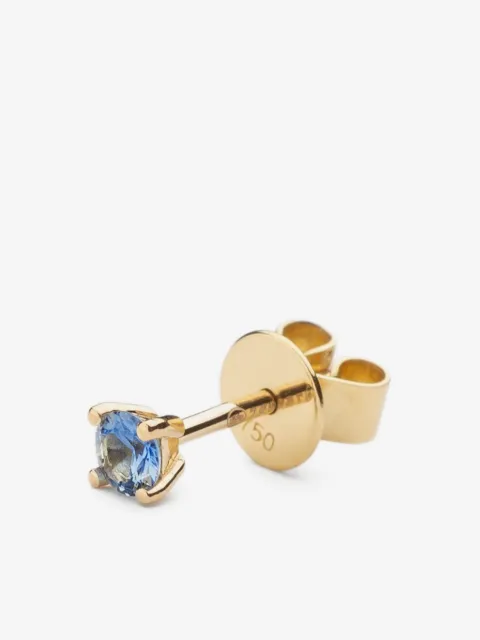We by WHITEbIRD 18K yellow gold Solitaire sapphire earring