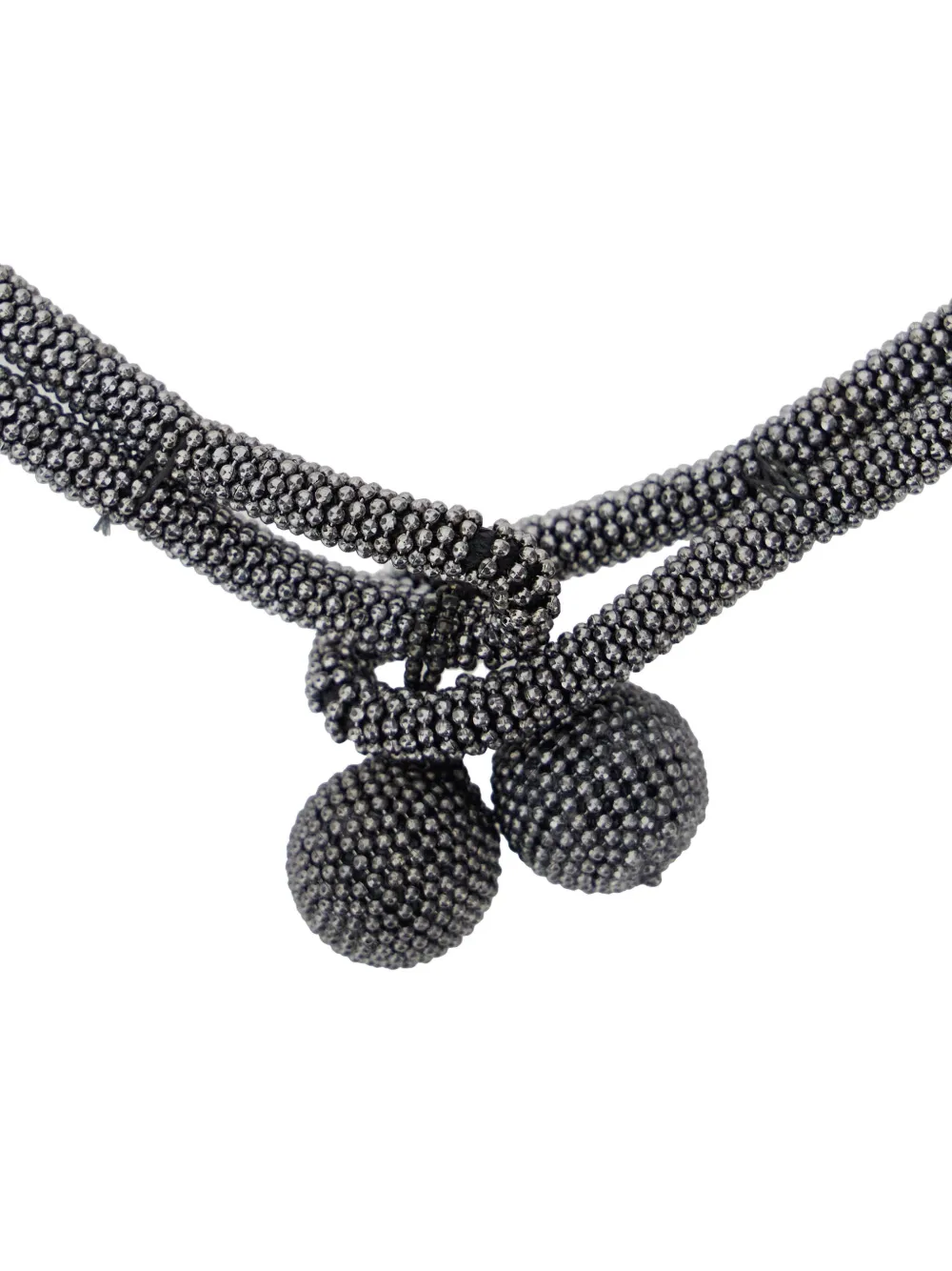 Fabiana Filippi beaded knot necklace - ブラック Fabiana Filippi beaded knot necklace - ブラック
