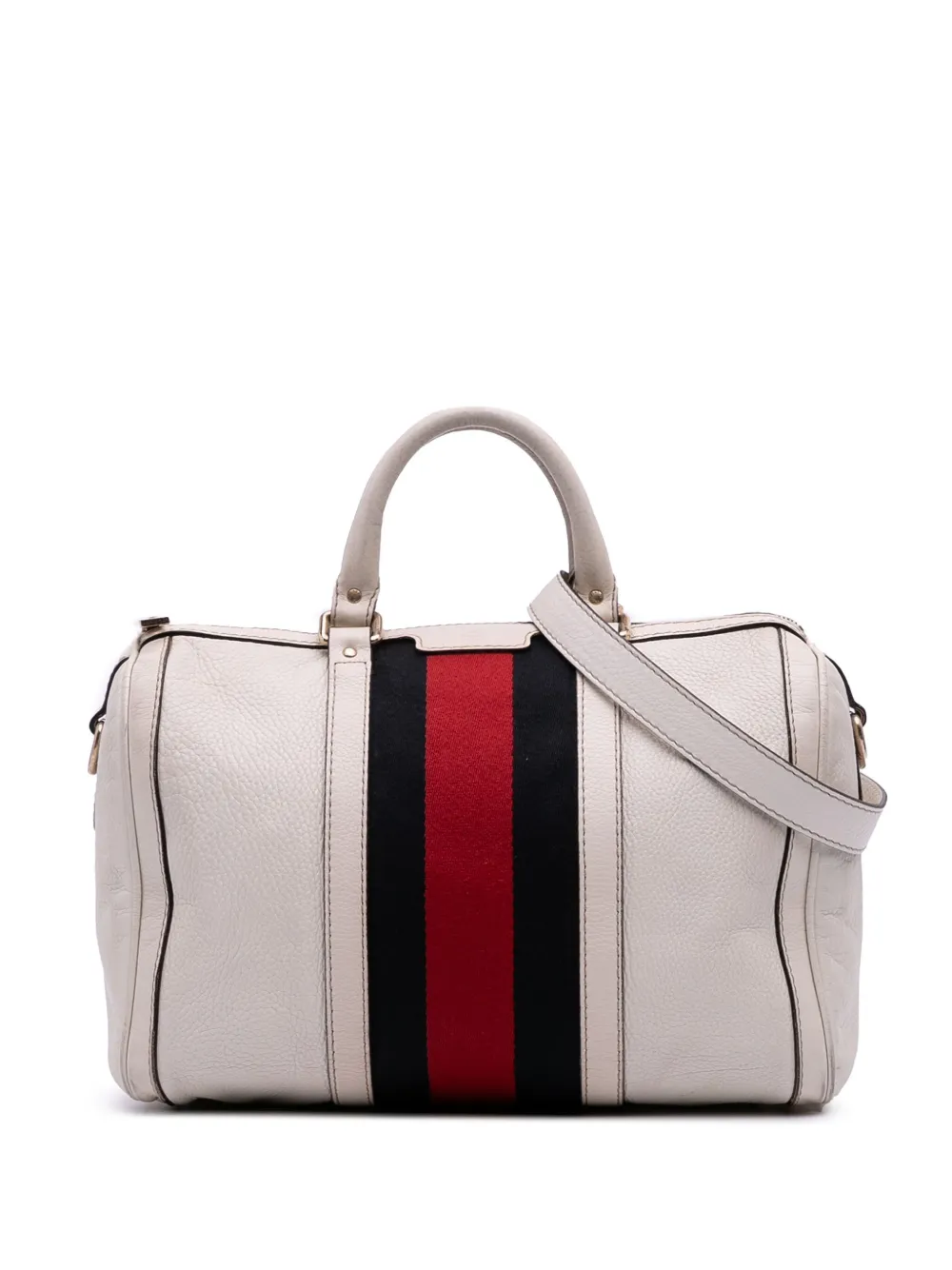 Gucci Pre-Owned 2016-2025 Medium Calfskin Web Joy Boston Bag satchel - Gucci Pre-Owned 2016-2025 Medium Calfskin Web Joy Boston Bag satchel -