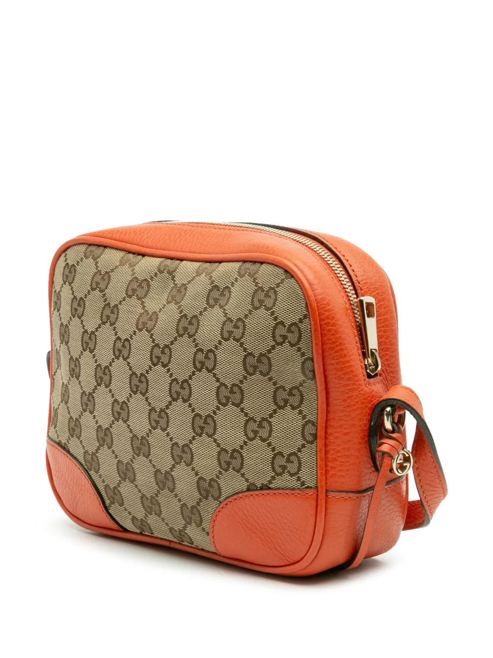 Pre-owned Gucci 2016-2025 Gg Canvas Bree Crossbody Bag In Brown