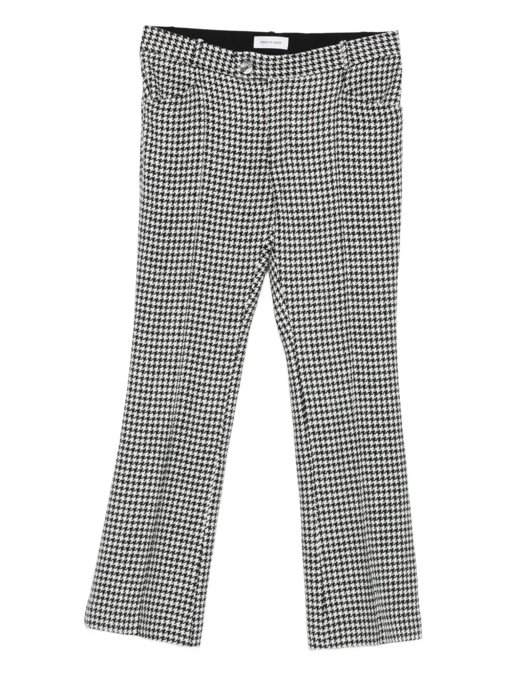 Ernest W Baker Houndstooth Wool Trousers In Multi