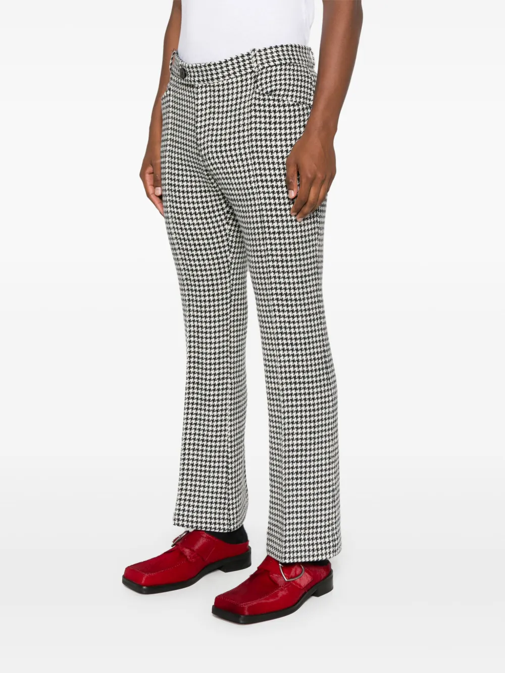Ernest W Baker Houndstooth Wool Trousers In Multi
