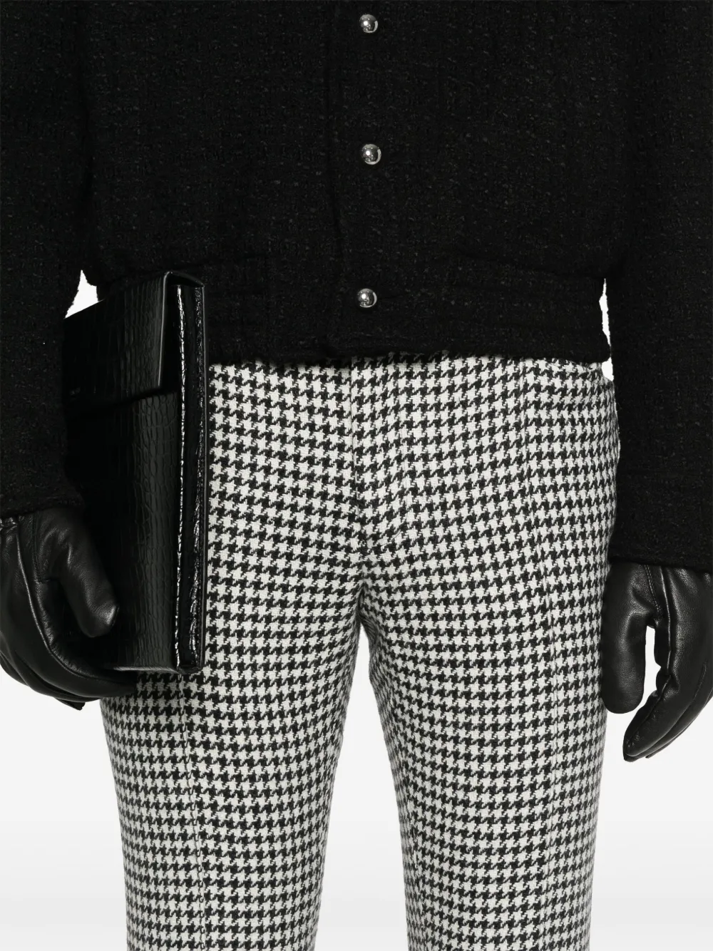 Ernest W Baker Houndstooth Wool Trousers In Multi