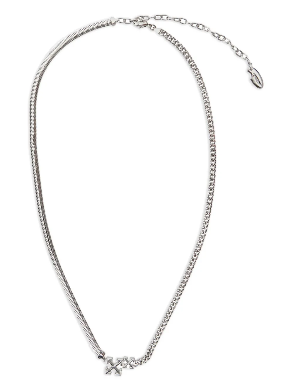 Off-White Arrow-detail chain necklace - シルバートーン Off-White Arrow-detail chain necklace - シルバートーン