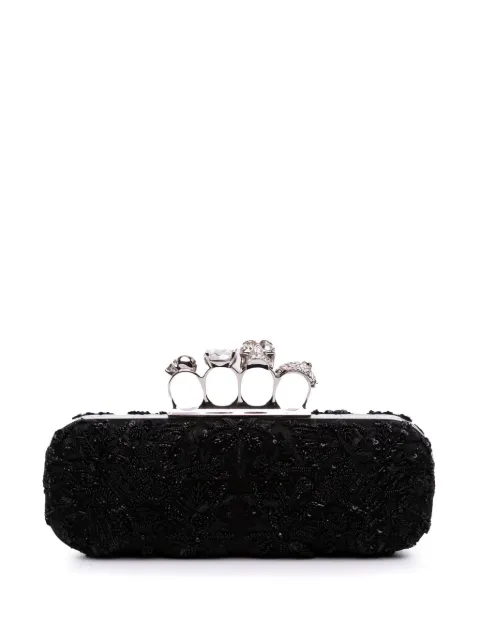 Alexander McQueen Pre-Owned bolsa de mano Skull Knuckle Duster con encaje y mostacillas 2010-2025