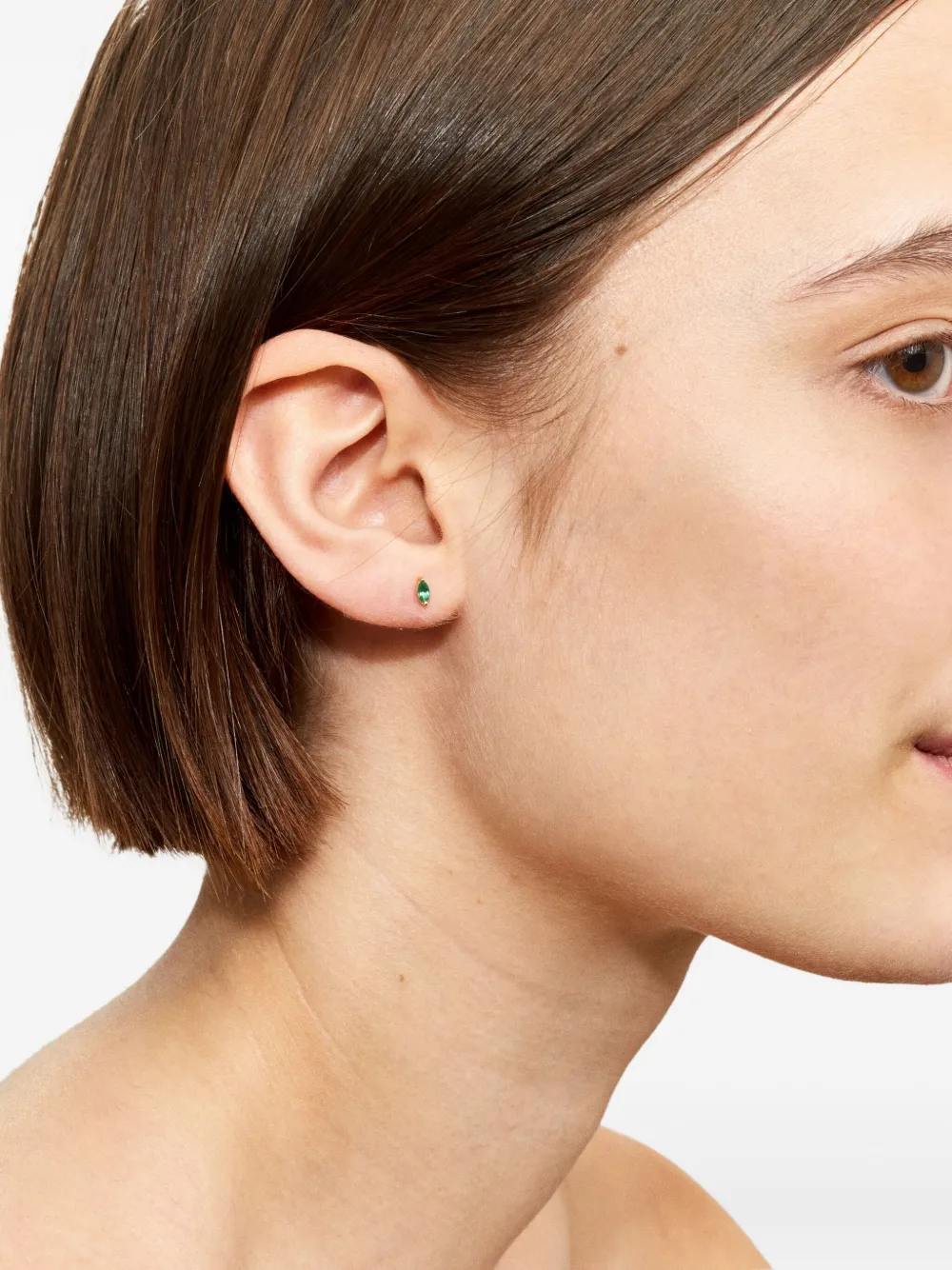 We by WHITEbIRD 18K yellow gold Marquise Emerald Earring - ゴールドトーン We by WHITEbIRD 18K yellow gold Marquise Emerald Earring - ゴールドトーン